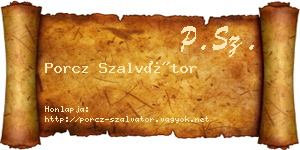 Porcz Szalvátor névjegykártya